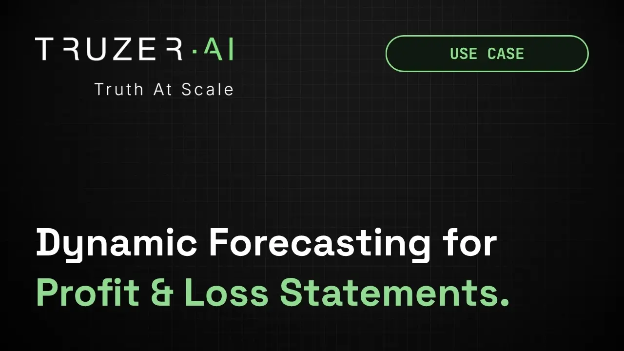 Truzer.ai Dynamic Forecasting for Profit & Loss Statements